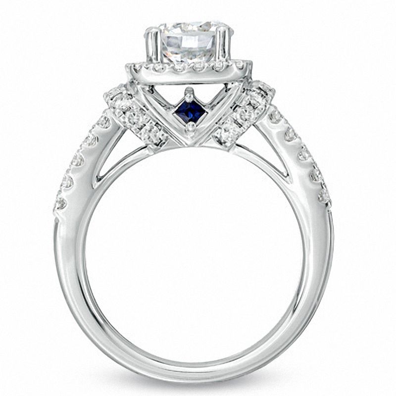 Vera Wang Love Collection 1.95 CT. T.W. Diamond Split Shank Engagement Ring in 14K White Gold|Peoples Jewellers