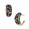 Multi-Gemstone Earrings in Sterling Silver with 18K Gold Plate