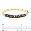 Thumbnail Image 1 of Multi-Gemstone Bangle in Sterling Silver with 18K Gold Plate - 7.25"