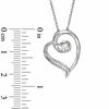 Thumbnail Image 1 of 0.25 CT. T.W. Diamond Heart Pendant in 10K White Gold