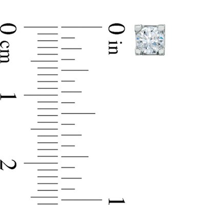 CT. T.W. Certified Canadian Diamond Solitaire Stud Earrings in 14K White Gold (I/I2