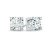 Thumbnail Image 1 of 1.00 CT. T.W. Certified Canadian Diamond Solitaire Stud Earrings in 14K White Gold (I/I2)