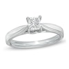 Thumbnail Image 0 of Celebration Canadian Ideal 0.50 CT. Princess-Cut Certified Diamond Ring in 14K White Gold (I/I1)