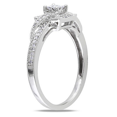 0.24 CT. T.W. Quad Princess-Cut Diamond Promise Ring in 10K White Gold