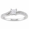 0.21 CT. T.W. Quad Princess-Cut Diamond Promise Ring in 10K White Gold