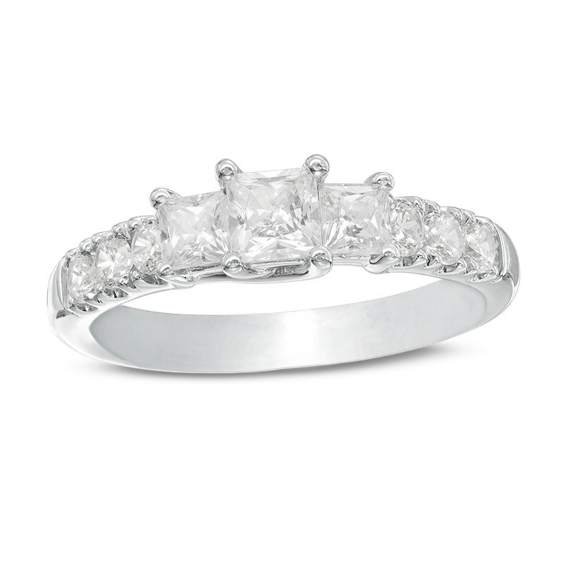 Celebration Canadian Ideal 1.20 CT. T.W. Princess-Cut Diamond Ring in 14K White Gold (I/I1)|Peoples Jewellers
