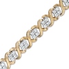 Thumbnail Image 0 of 1.00 CT. T.W. Quad Diamond "X" Bracelet in 10K Gold