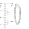 Thumbnail Image 1 of Ridged Hoop Earrings in Sterling Silver