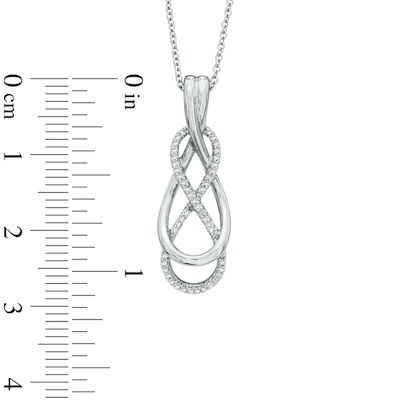 0.10 CT. T.W. Diamond Infinity Pendant in Sterling Silver