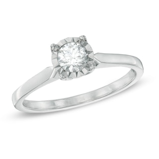 0.25 CT. Diamond Solitaire Promise Ring in 10K White Gold