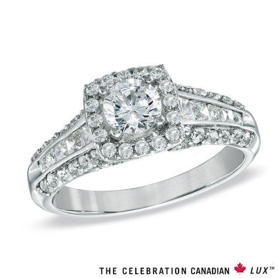 Celebration Canadian Lux® CT. T.W. Certified Diamond Engagement Ring in 18K White Gold (I/SI2