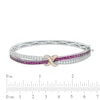 Thumbnail Image 1 of Lab-Created Ruby and White Sapphire Bangle in Sterling Silver