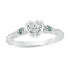 Thumbnail Image 0 of 0.25 CT. T.W. Diamond Frame Vintage-Style Ring in 10K White Gold