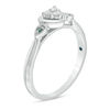 Thumbnail Image 1 of 0.25 CT. T.W. Diamond Frame Vintage-Style Ring in 10K White Gold