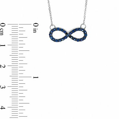 Lab-Created Blue Sapphire Infinity Necklace in Sterling Silver