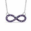 Thumbnail Image 0 of Amethyst Infinity Necklace in Sterling Silver