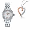 Thumbnail Image 0 of Ladies' Crystal Accent Bulova Watch and Heart Pendant Set (Model: 96X125)