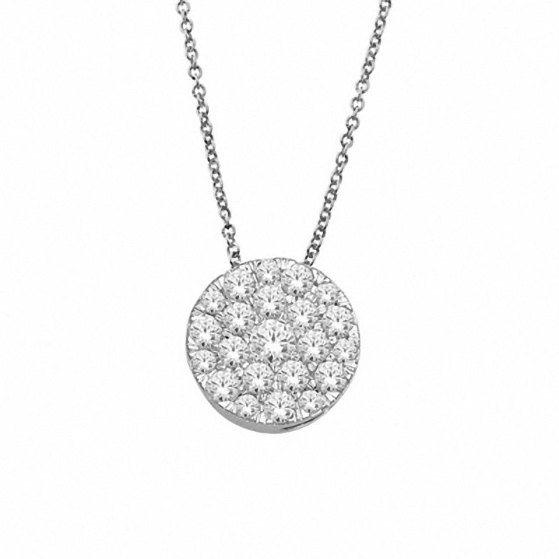 0.25 CT. T.W. Diamond Carnation Pendant in 10K White Gold