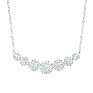 1.00 CT. T.W. Composite Diamond Necklace in 10K White Gold