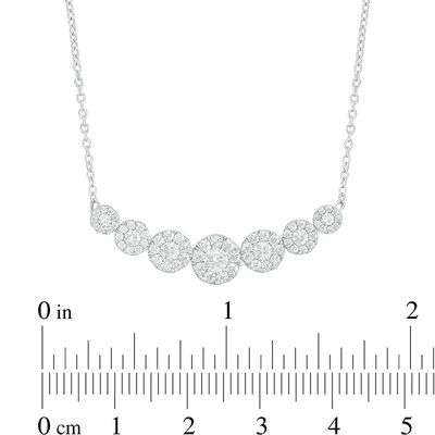 1.00 CT. T.W. Composite Diamond Necklace in 10K White Gold