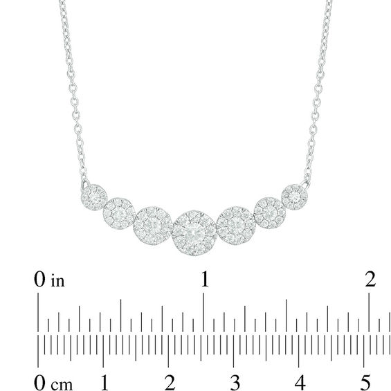 1.00 CT. T.W. Composite Diamond Necklace in 10K White Gold