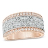 1.00 CT. T.W. Diamond Vintage-Inspired Anniversary Band in 10K Rose Gold