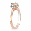 6.0mm Pink Morganite and Diamond Accent Frame Ring in 10K Rose Gold