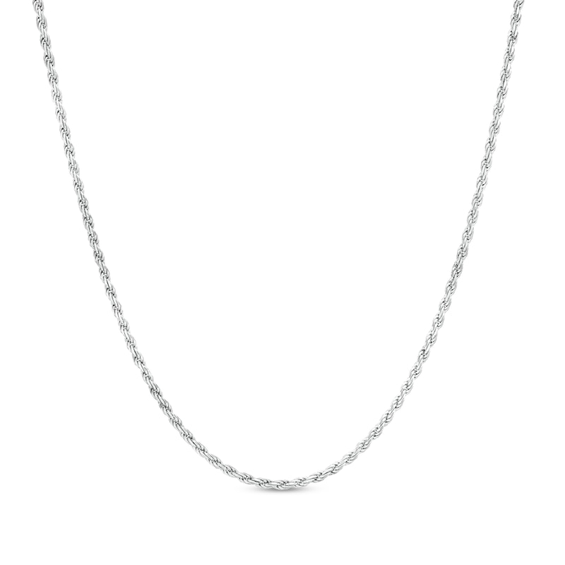 Monogrammed Sterling Silver Necklace with 18MM Round Rope Accented
