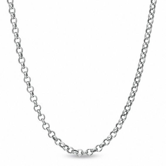 2.5mm Rolo Chain Necklace in Sterling Silver - 20"