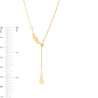 Ladies' 0.7mm Adjustable Box Chain Necklace in 10K Gold