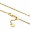 1.0mm Adjustable Wheat Chain Necklace in 10K Gold - 22"