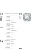 Thumbnail Image 1 of 0.80 CT. T.W. Princess-Cut Diamond Frame Stud Earrings in 10K White Gold