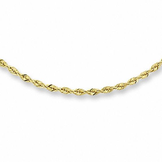 3.0mm Rope Chain Necklace in 10K Gold 