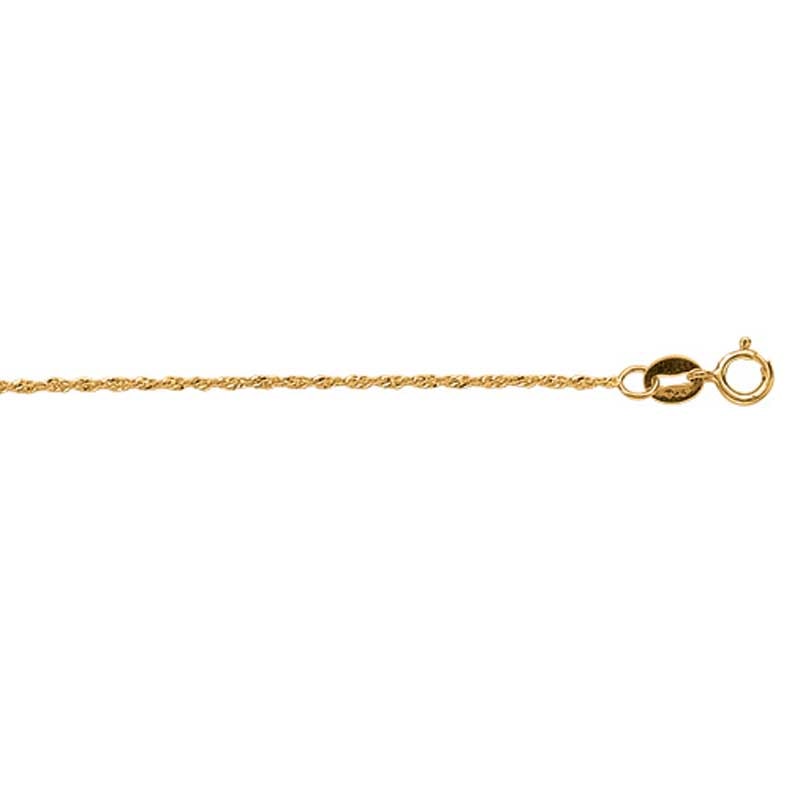 020 Gauge Singapore Chain Necklace in 10K Gold - 22