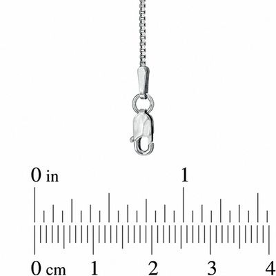 0.8mm Box Chain Necklace in 10K White Gold - 22"