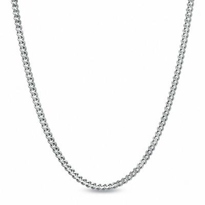 1.0mm Gourmette Chain Necklace in 10K White Gold - 18"