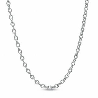 1.1mm Cable Chain Necklace in 10K White Gold - 18"