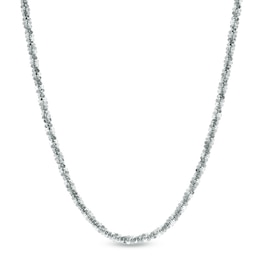 1.4mm Sparkle Chain Necklace in Solid 10K White Gold - 18&quot;