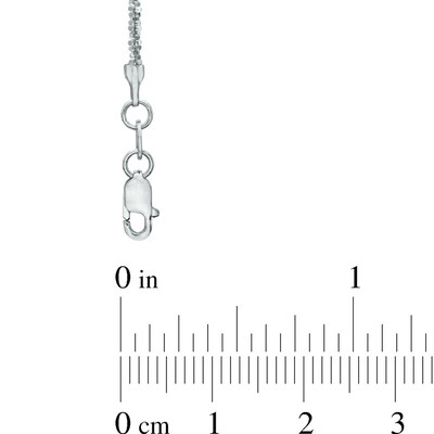 1.4mm Sparkle Chain Necklace in Solid 10K White Gold - 18"