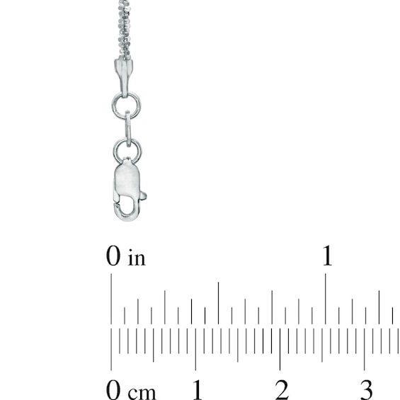 1.4mm Sparkle Chain Necklace in Solid 10K White Gold - 18"