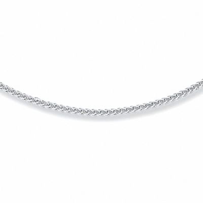 1.0mm Wheat Chain Necklace in 10K White Gold