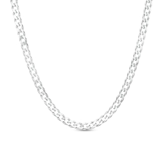 5.5mm Curb Chain Necklace in Sterling Silver - 22"