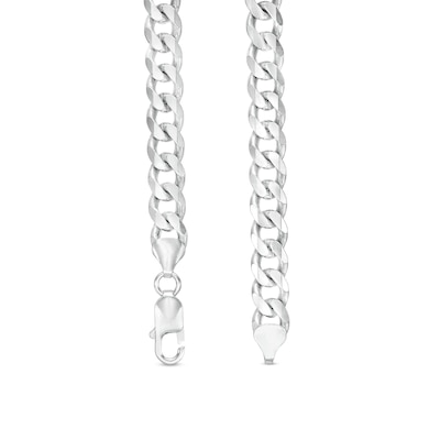 Men's 7.0mm Curb Chain Necklace in Sterling Silver - 22"