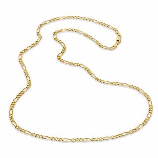 Men's 3.1mm Figaro Chain Necklace in 14K Gold - 20"