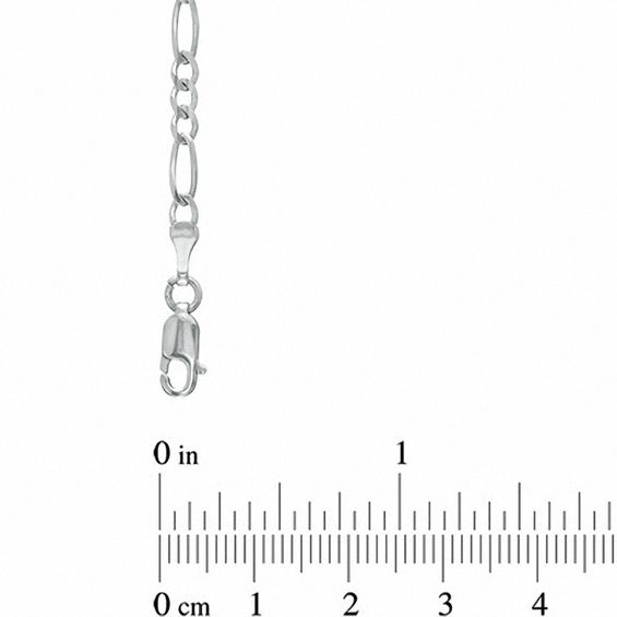 Men's 7.0mm Figaro Chain Necklace in Sterling Silver - 24"