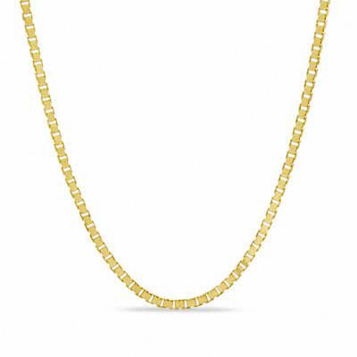 0.85mm Adjustable Box Chain Necklace in 14K Gold