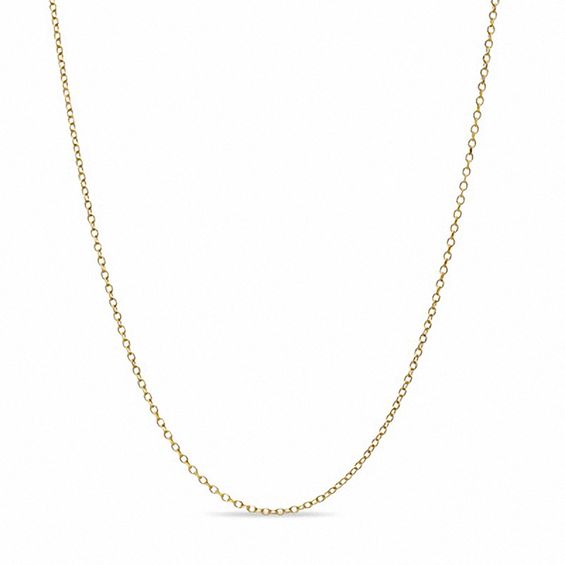 0.9mm Adjustable Cable Chain Necklace in 14K Gold