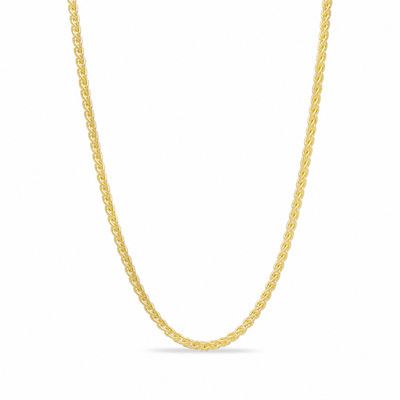 0.85mm Adjustable Wheat Chain Necklace in 14K Gold - 22"