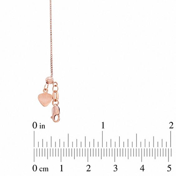 0.6mm Box Chain Necklace in 14K Rose Gold