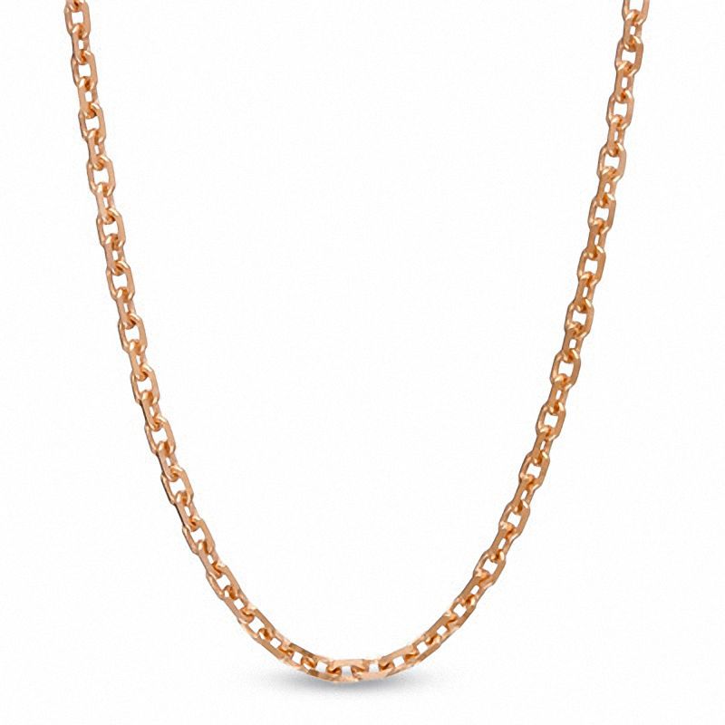 1.1mm Cable Chain Necklace in 14K Rose Gold - 18"